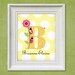 Nursery Art Print - Ladybug Monogram 11x14 Personalized Baby Room Decor