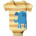 Blue Elephant Onesie, Personalized Baby Boy Bodysuit