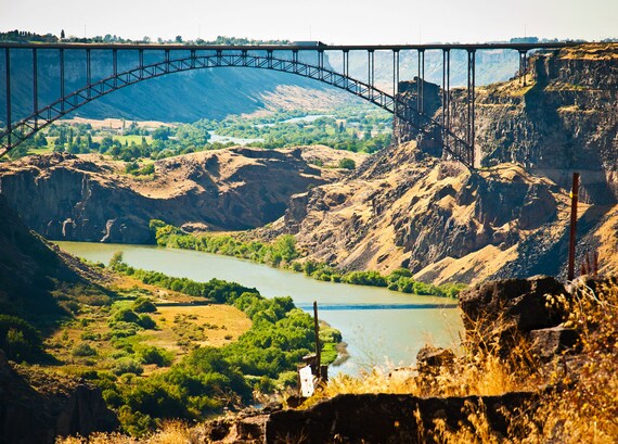 Photo Greeting Card - Perrine Bridge Twin Falls Idaho