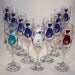 11 Personalized Bridesmaid Champagne Flutes with Strapless Gown