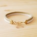 Leather Bracelet in Beige & White, "The Pecos"