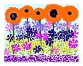 Flowers Pop 8x10 Art Print