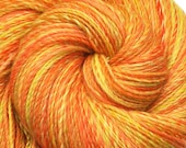 Handspun yarn - CITRUS SUNSHINE - Handpainted Merino x Corriedale wool, DK weight. 440 yds.