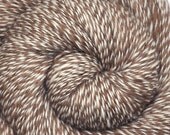 Handspun yarn - CAPPUCCINO - Natural color Shetland wool, fine sport weight, 450 yards