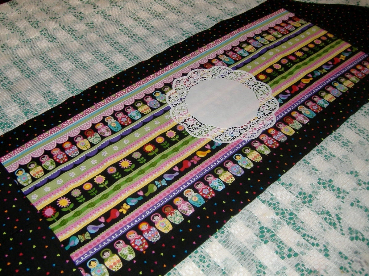 Table Runner Matryoshka Russian Nesting Dolls """SALE"""