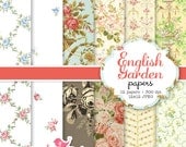 INSTANT DOWNLOAD English Garden digital paper set