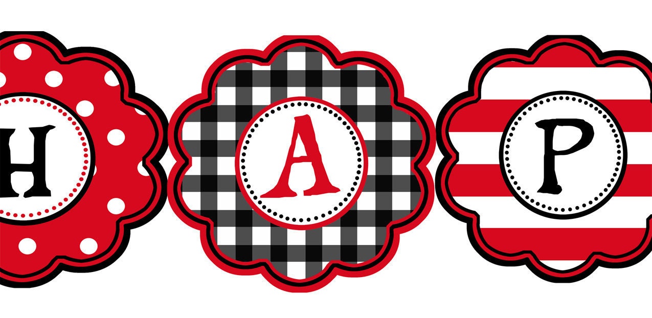 Instant Download Ladybug Party Printable Happy Birthday Banner Il_170x135