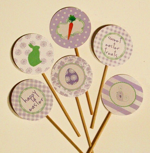 Printable Easter Cupcake Toppers Il_570xn