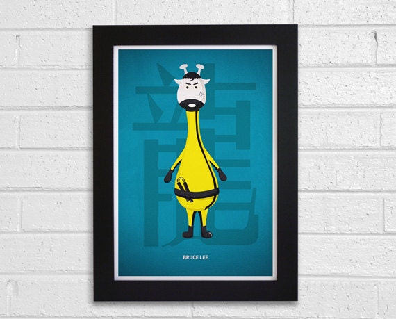 Bruce Lee wall decor poster - Print A4
