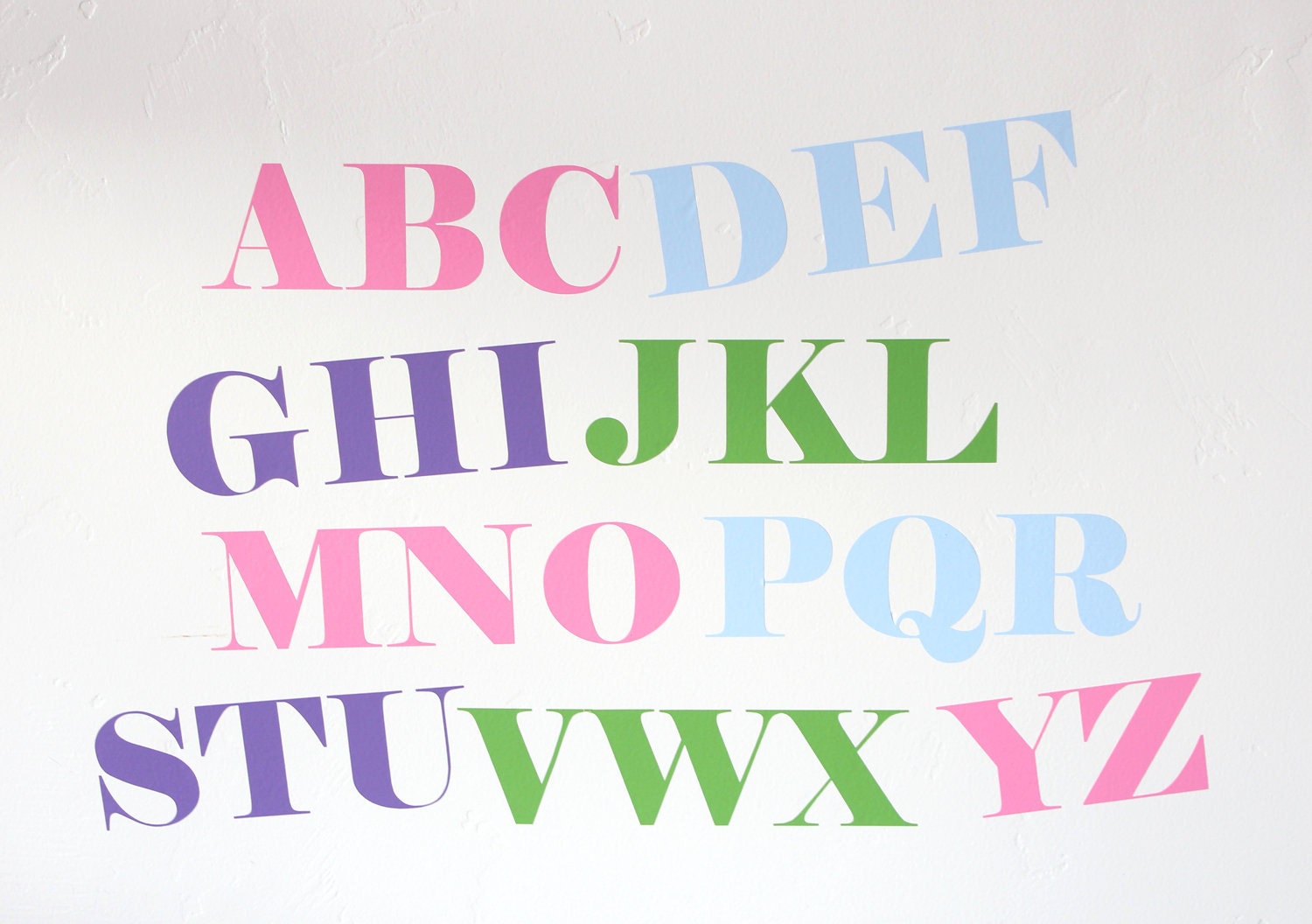 Alphabet and Numbers Vinyl Decal- perfect for a child's room or play room