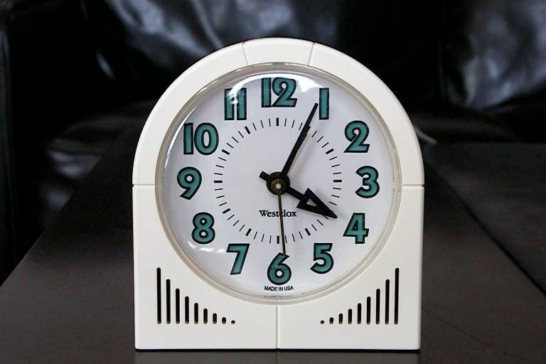 WESTCLOX Electric Alarm Clock - Vintage Art Deco Style - Made in USA