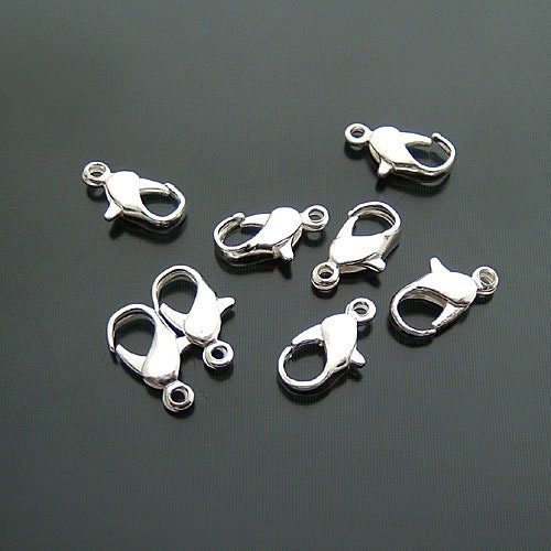 100pcs Silver Plated Iron Lobster Claw Clasp Lobster Clasp 12X5mm T17R578