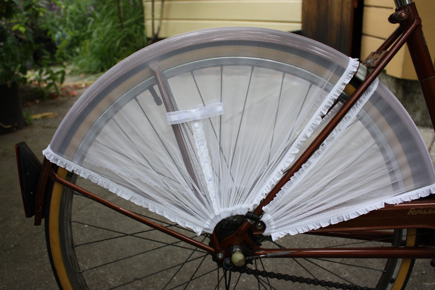 Bicycle skirt guard Fancy Nancy's Wedding Skirt by FrillRide