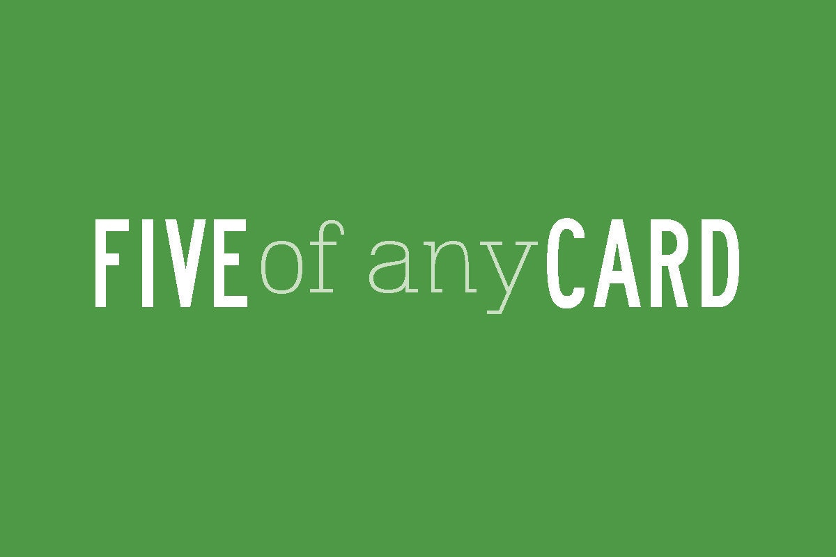 Five of Any Card / Simple, modern paper goods
