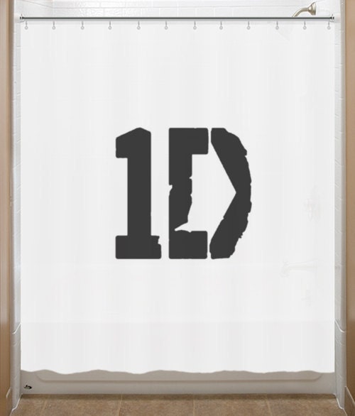 One Direction Shower Curtain 1D music band singers group bathroom decor bath kids