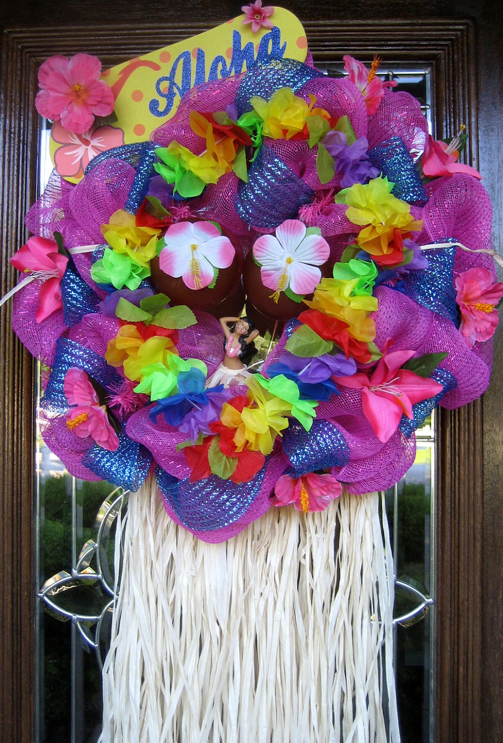 Deco Mesh HAWAIIAN LUAU WREATH