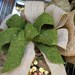 Deco Mesh BURLAP WREATH with Moss and Burlap Bow