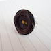 Large Dark Brown Button Ring