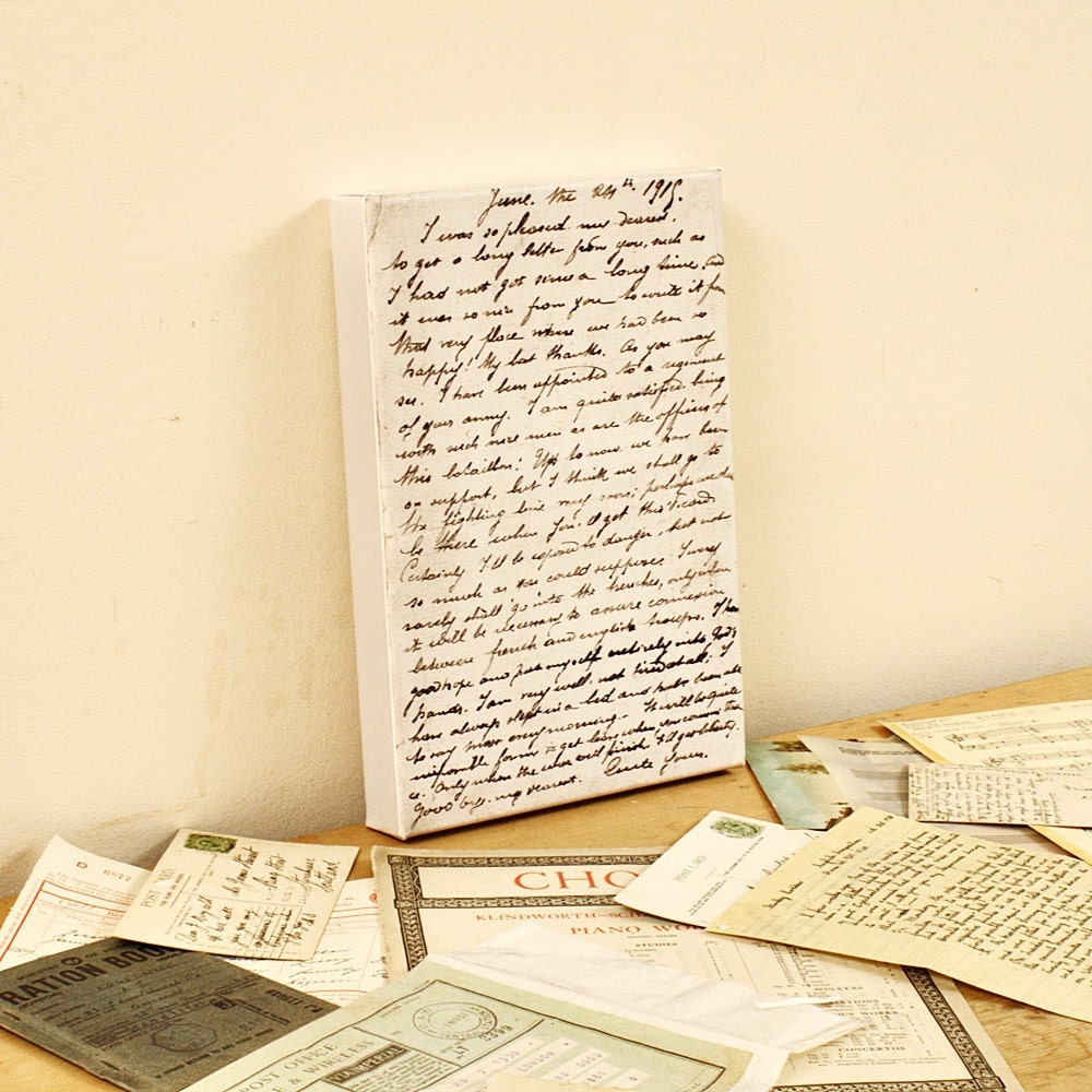 Personalised Vintage Documents Canvas