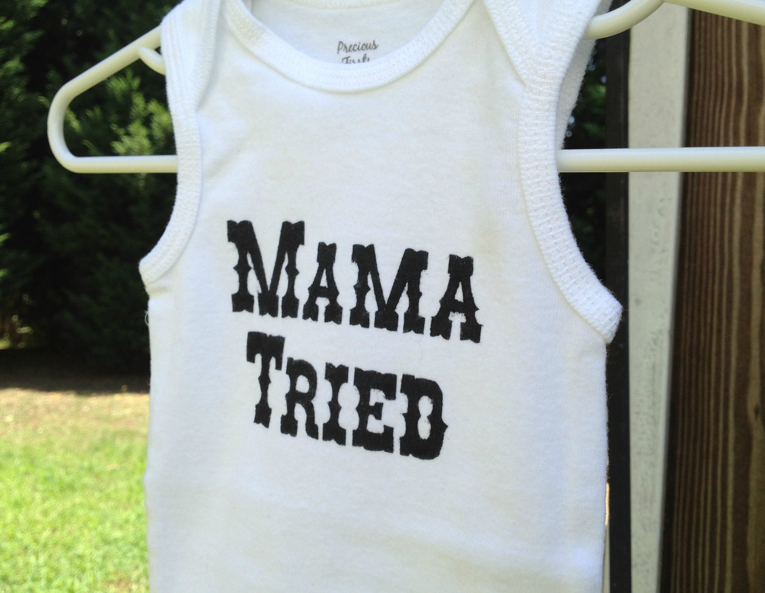 Mama Tried Sleeveless Onesie - Merle Haggard Cowboy Baby Size 3 Months Onesie - Ready to Ship