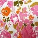 Vintage 1960s Wallpaper-Whimsical Pink Poppies-by the yard