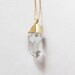 Gold dipped quartz pendant // Gold plated chain // crystal necklace // Fall Jewelry