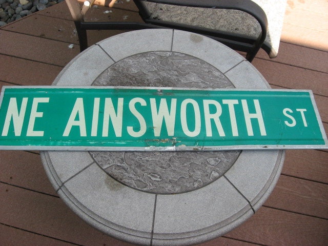 Vintage Street sign NE Ainsworth St.......