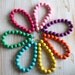 Rainbow Wood Chunky Little Girls Necklaces