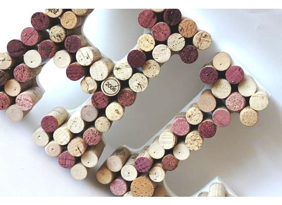 Wine Cork Monogram Letter
