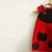 GIRLS DRESS -LADYBIRD-red & black play dress- Sizes 6m-1t-2t-3t-4t-5t-6t British team Etsy