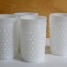 Set of 4 Hobnail Milkgass Glasses