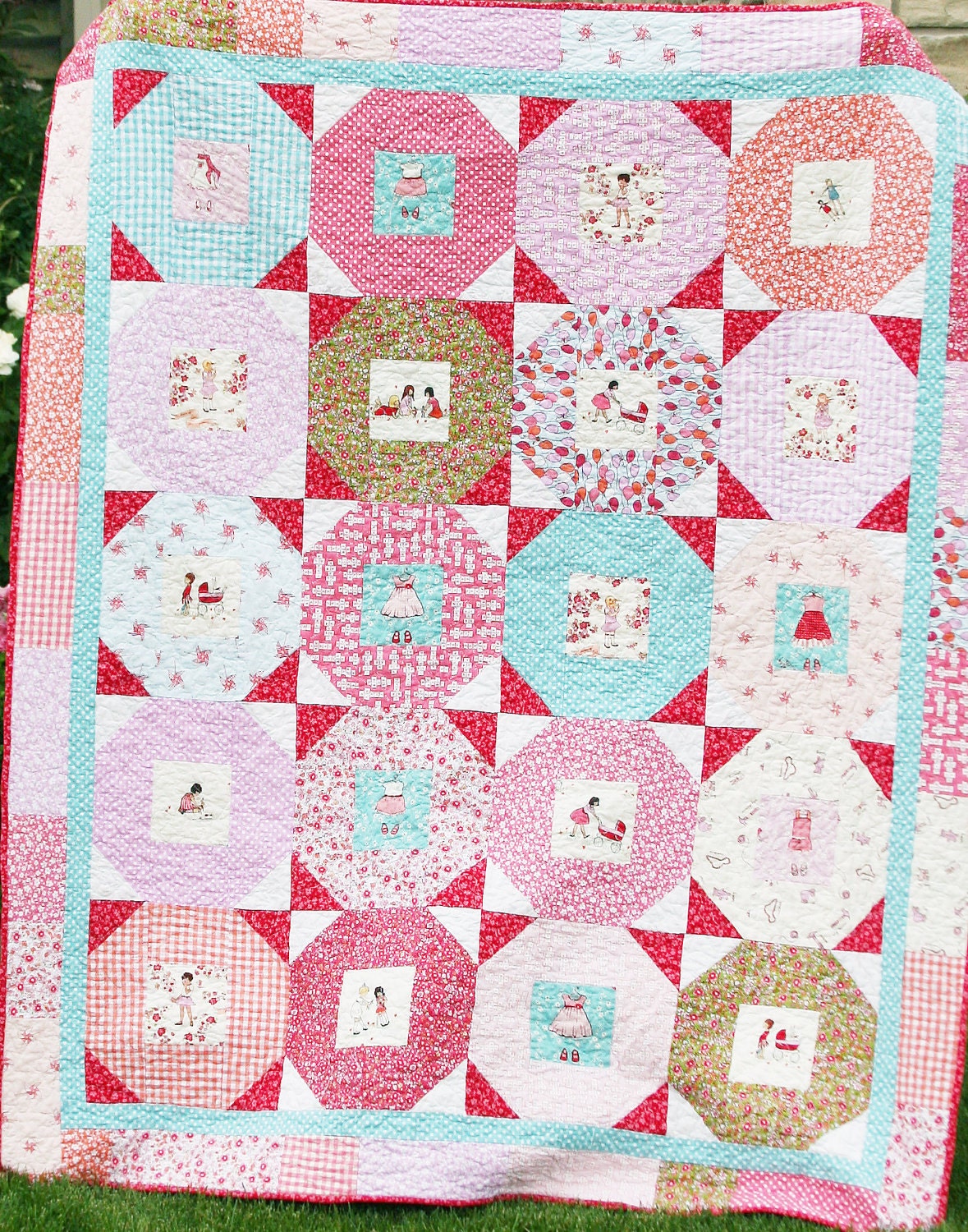 Quilt Pattern PDF girl easy simple lap sewing sarah jane