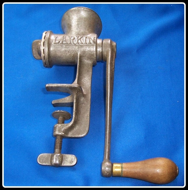 Vintage LARKIN Hand Crank Meat Grinder by BlueCrabsVintage on Etsy