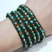 5 wrap bracelet, blue turquoise wrap bracelet,  gold wrap bracelet, brown  bracelet, blue bracelet, gold bracelet
