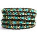 5 wrap bracelet, blue turquoise wrap bracelet,  gold wrap bracelet, brown  bracelet, blue bracelet, gold bracelet