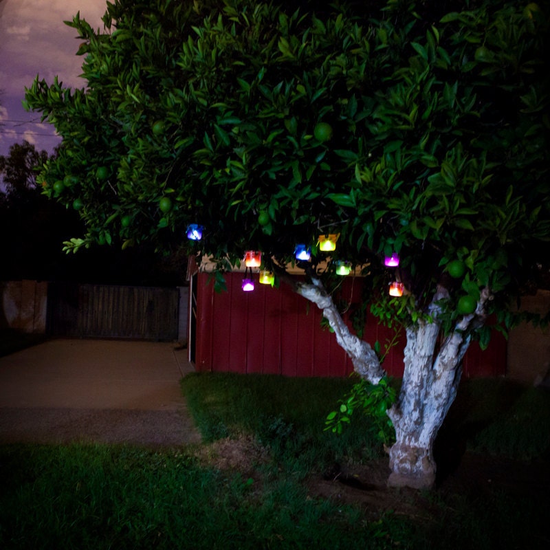 Solar Lights - MULTI-COLOR set of 5. Solar light for wedding, night light, beach, garden, patio, outdoor
