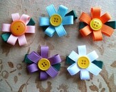 Cute Flower Hair Clippies - 1 clip