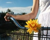 Lotus Flower Olympic Gold - Clip on silk flower for bikes
