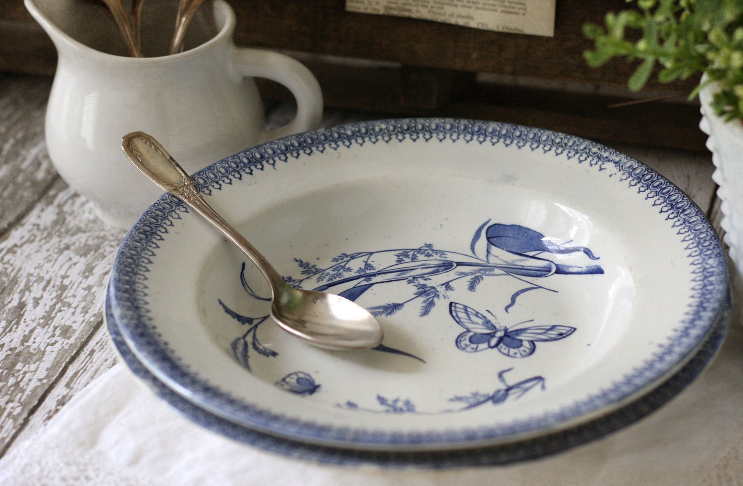 Antique English Transferware Blue Bowls - T & R Boote England - Circa 1890's