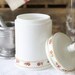 Vintage French Milk glass Apothecary Jar - Rose - Rosa Gallica by Verreries Brosse