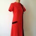 vintage 60s ultimate mod red and black dress m l