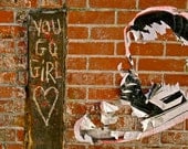 You Go Girl graffiti in the Meatpacking District, NYC