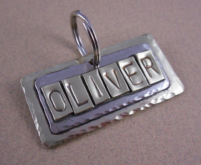 Pet Tag - Personalized Dog Tag - Sturdy Brass and Silver Mixed Metals Pet ID Tags