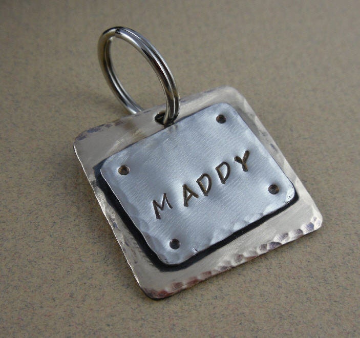 Dog Tag Sale Pet ID Tag Bronze and Silver by DoglegLeftDesigns