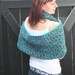 Crochet Peacock Blue and Multi Browns Infinity Scarf Neck-warmer Cowl Shawl Wrap