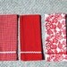 Set of 3 - Passionate Farmgirl Cooking - Dish Towels, Tea Towels, Farmhouse Kitchen Cotton Towels, Red and White, Cottage Chic