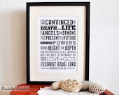 Romans 8:38-39. Neither-Nor. 8x10. DIY Printable Christian Poster. Bible Verse.