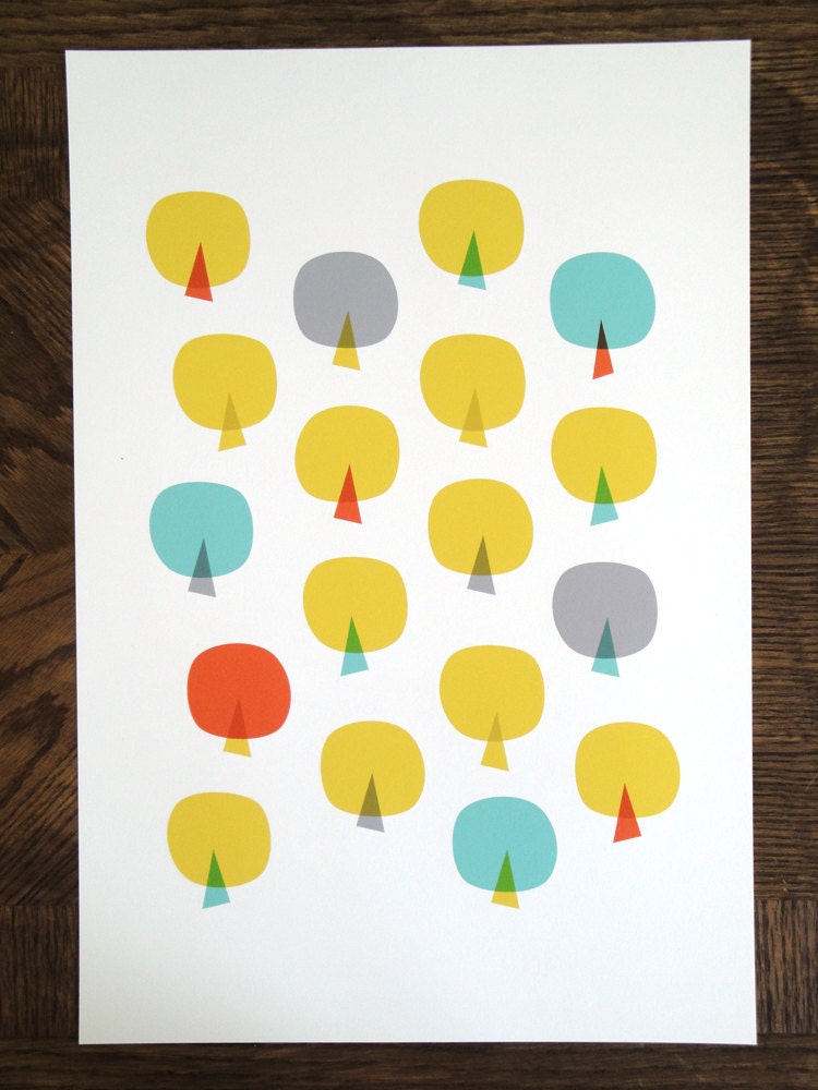 Orchard - a modern design print 13x19