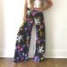 Floral Palazzo Bell Bottom Pants // Bright Wide Leg Pants // Bold High Waist Bellbottom Pants
