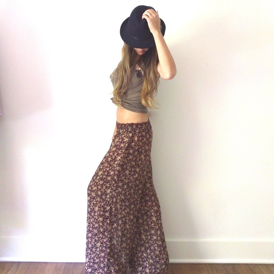 flowy flower pants